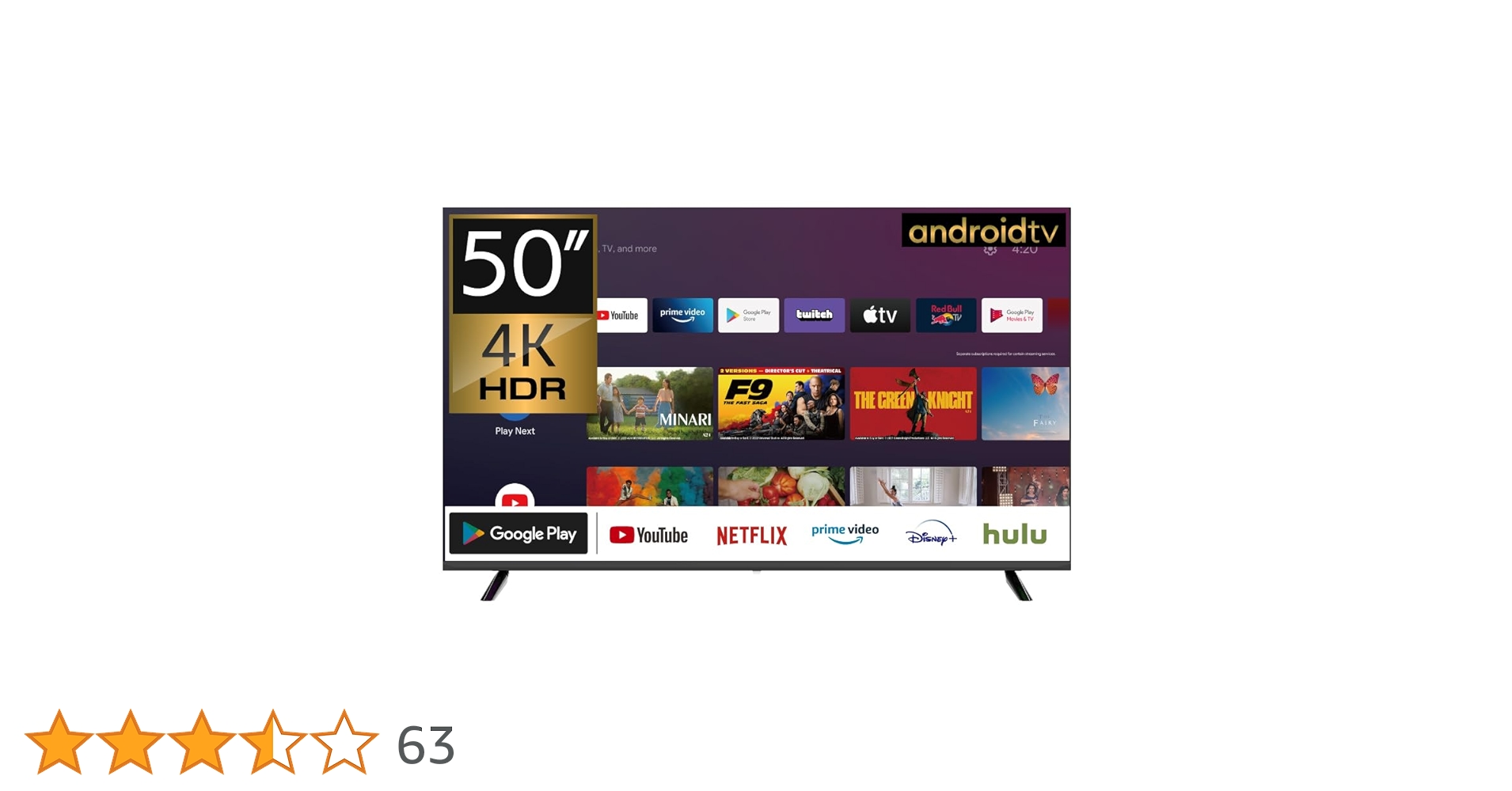 Amazon.co.jp: Android TV チューナーレスTV 50V型 4K